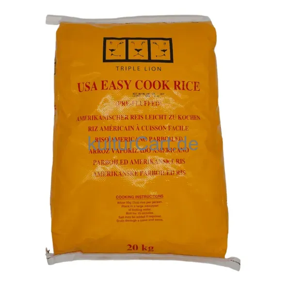 Flying rice triple lion usa easy cook rice (20kg) - image 3 | OMOWEST AFRO INTERCONTINENTAL SHOP | KulturCart
