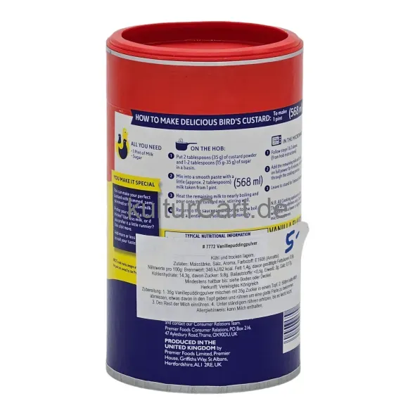 Bird's the original vinalla flavoured custard powder (600g) - image 3 | OMOWEST AFRO INTERCONTINENTAL SHOP