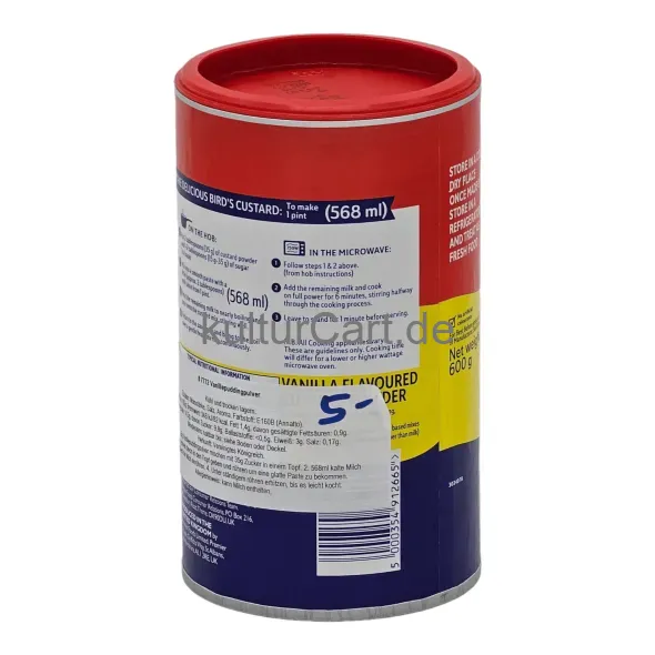 Bird's the original vinalla flavoured custard powder (600g) - image 5 | OMOWEST AFRO INTERCONTINENTAL SHOP