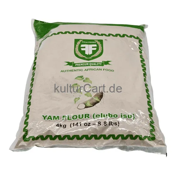 Fola foods authentic african food yam flour (elubo isu) (4kg) - image 1 | OMOWEST AFRO INTERCONTINENTAL SHOP