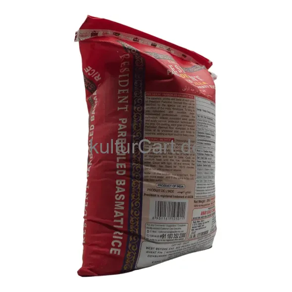 Lal qilla president golden sela parboiled basmati rice (20kg) - image 6 | OMOWEST AFRO INTERCONTINENTAL SHOP | KulturCart