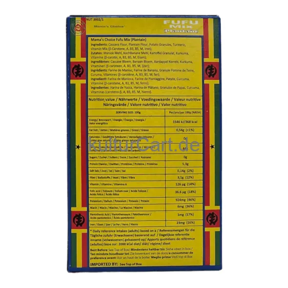 Mama's choice fufu mix plantain - image 5 | OMOWEST AFRO INTERCONTINENTAL SHOP | KulturCart