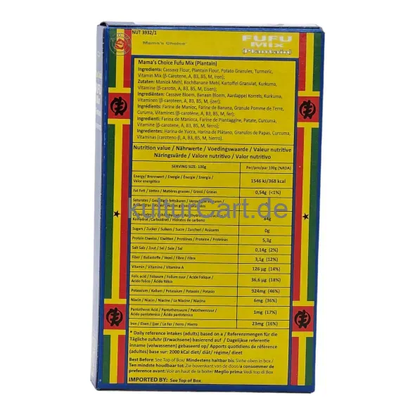 Mama's choice fufu mix plantain - image 7 | OMOWEST AFRO INTERCONTINENTAL SHOP | KulturCart