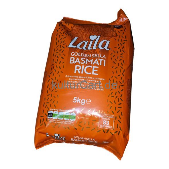 Laila Golden Sella Basmati Rice (5kg) - image 10 | Momjays Afro Markt | KulturCart