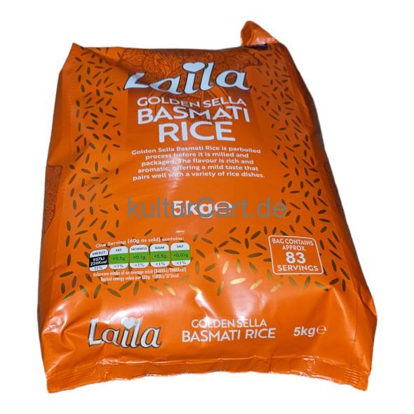 Laila Golden Sella Basmati Rice (5kg) - image 12 | Momjays Afro Markt | KulturCart