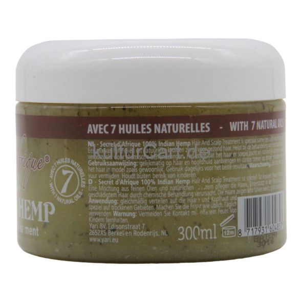 Secret d'Afrique 100% Indian Hemp Hair & Scalp Treatment (300ml) - image 3 | Afro Family Shop