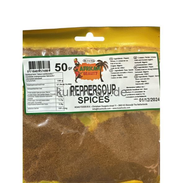 AFRICAN BEAUTY PEPPERSOUP SPICES 50g - image 1 | Omowest Afro Intercontinental Shop | KulturCart