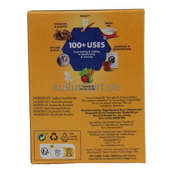 Arm & Hammer Pure Baking Soda (454g) - image 3 | Afro Family Shop