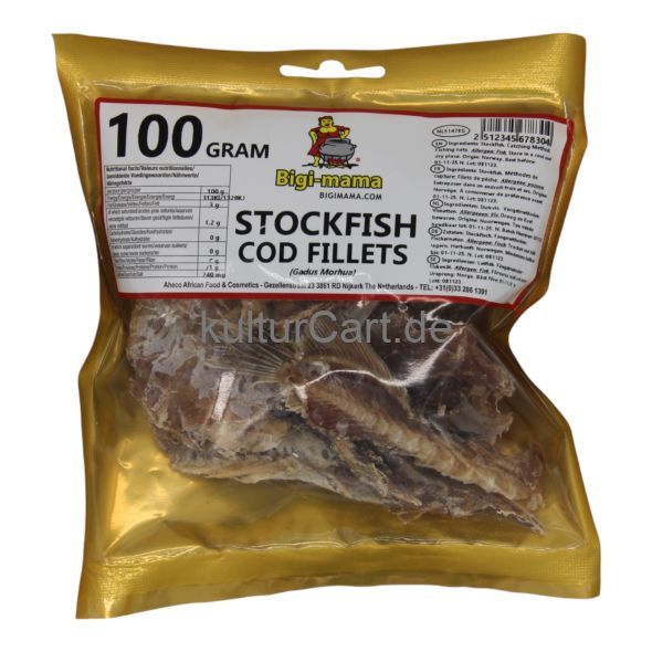 Bigi-Mama Stockfish Cod Fillets (100g) - image 1 | Afro Family Shop
