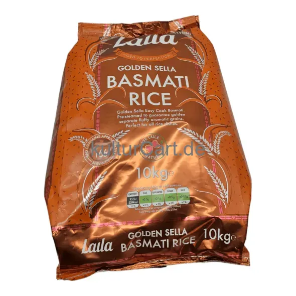 Laila golden sella basmati rice (10kg) - image 1 | OMOWEST AFRO INTERCONTINENTAL SHOP | KulturCart