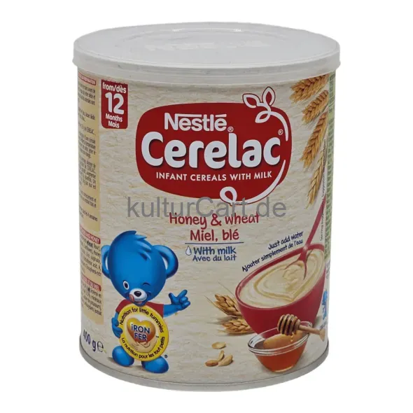 Nestle cerelac infant cereals with milk honey & wheat miel, ble (400g) - image 1 | OMOWEST AFRO INTERCONTINENTAL SHOP | KulturCart