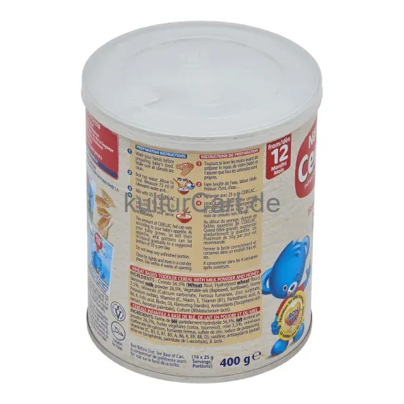 Nestle cerelac infant cereals with milk honey & wheat miel, ble (400g) - image 7 | OMOWEST AFRO INTERCONTINENTAL SHOP | KulturCart