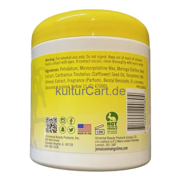 Jamaican Mango & Lime Locking crème wax, Moringa seed oil (155g) - image 3 | OMOWEST AFRO INTERCONTINENTAL SHOP | KulturCart