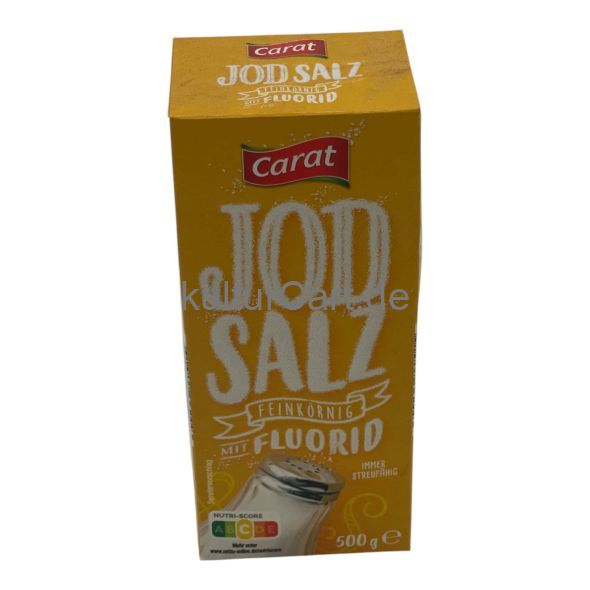 Carat Jod Salz feinkörnig mit Fluorid (500g) - image 2 | Afro Center & Afro Cut Krefeld | KulturCart