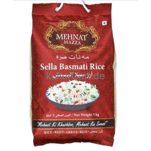 MEHNAT MAZZA SELLA BASMATI RICE 5KG - image 1 | Omowest Afro Intercontinental Shop | KulturCart