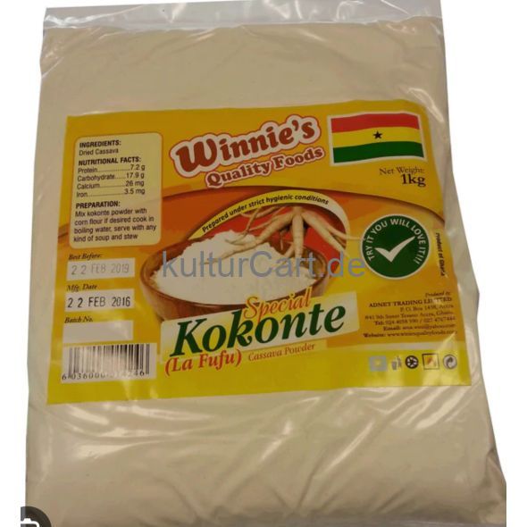 KOKONTE CASSAVA FLOUR 1kg - image 1 | Omowest Afro Intercontinental Shop | KulturCart