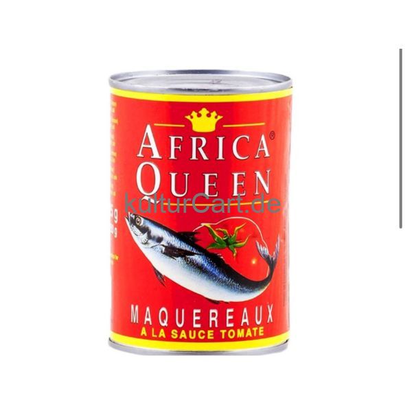 Africa Queen Mackerel Tomato Sauce 425 gr - image 1 | Omowest Afro Intercontinental Shop | KulturCart