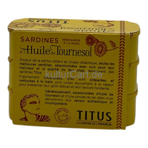 Titus Sardine | Titus la sardine de l’empereur 375g (3 x 125g) ( - image 2 | Afro Center & Afro Cut Krefeld | KulturCart
