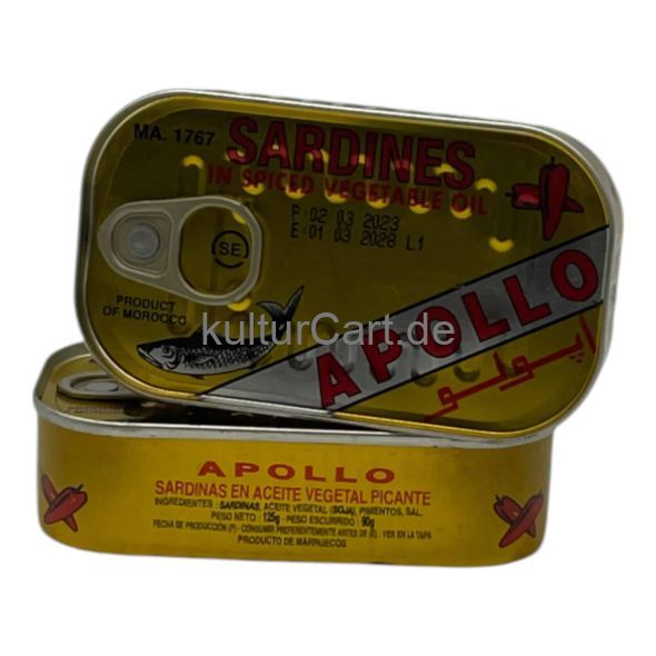 Apollo Sardines in spiced vegetable oil (90g) - image 1 | Afro Center & Afro Cut Krefeld | KulturCart