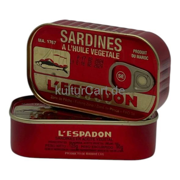 L’espadon sardines a l’huile vegetale (90g) - image 1 | Afro Center & Afro Cut Krefeld | KulturCart