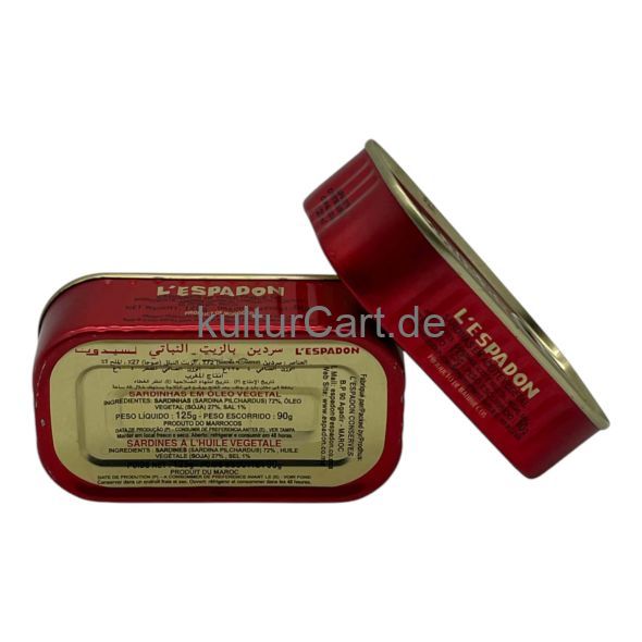 L’espadon sardines a l’huile vegetale (90g) - image 3 | Afro Center & Afro Cut Krefeld | KulturCart