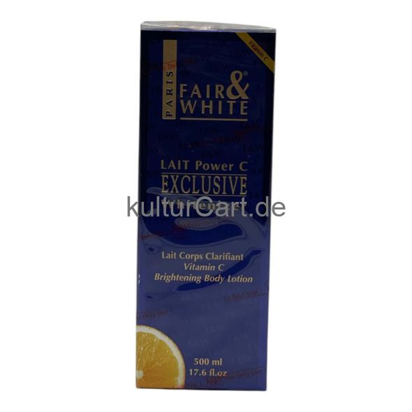 Fair & White Lait Power C Exclusive Whitenizer Brightneing Body Lotion (500ml) - image 1 | Afro Center & Afro Cut Krefeld | KulturCart