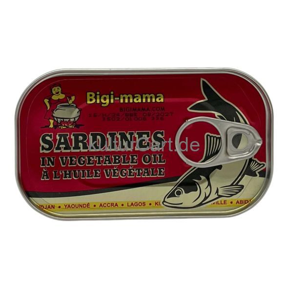 Bigi-mama sardines in vegetable oil (125g) - image 1 | Afro Center & Afro Cut Krefeld | KulturCart
