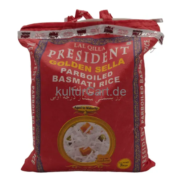 Lal qilla president golden sela parboiled basmati rice (5kg) - image 4 | OMOWEST AFRO INTERCONTINENTAL SHOP | KulturCart
