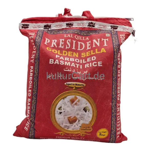 Lal qilla president golden sela parboiled basmati rice (5kg) - image 7 | OMOWEST AFRO INTERCONTINENTAL SHOP | KulturCart