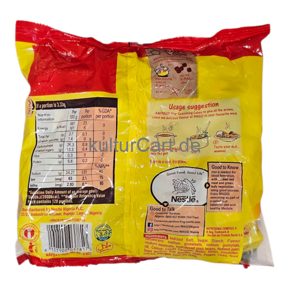 Maggi Star Seasoning, 100 cubes (400g) - image 2 | Malaika afro international Markt | KulturCart