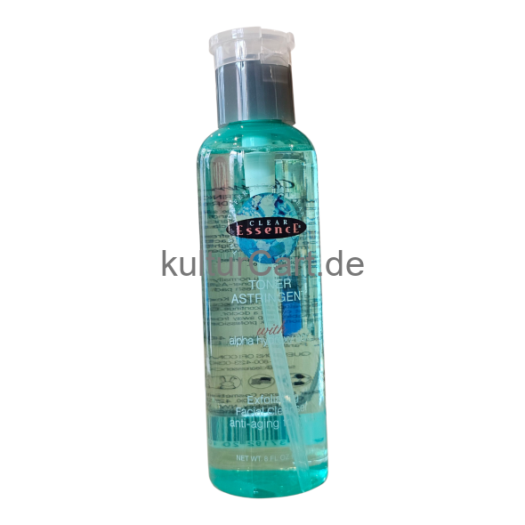CLEAR ESSENCE TONER ASTRINGENT WITH ALPHA HYDROXY ACID (FACIAL CLEANSER, ANTI-AGING FORMULA) 236ml 8OZ - image 4 | Malaika afro international Markt | KulturCart
