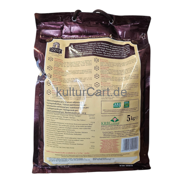 India Gate Basmati Rice Classic (5kg) - image 6 | Malaika afro international Markt | KulturCart