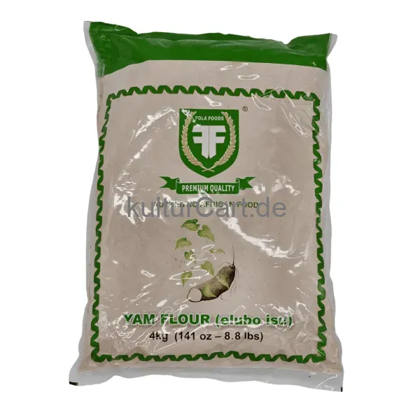 Fola foods authentic african food yam flour (elubo isu) (4kg) - image 4 | OMOWEST AFRO INTERCONTINENTAL SHOP | KulturCart