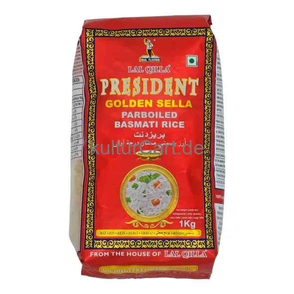 Lal Qilla President Golden Sella Parboiled Basmati Rice (1kg) - image 2 | Momjays Afro Markt