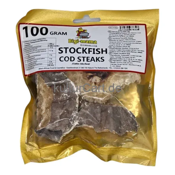 Bigi-mama Stockfish Cod Steaks (Gadus Morhua) (100g) - image 3 | Momjays Afro Markt | KulturCart