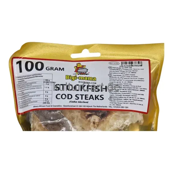 Bigi-mama Stockfish Cod Steaks (Gadus Morhua) (100g) - image 5 | Momjays Afro Markt | KulturCart