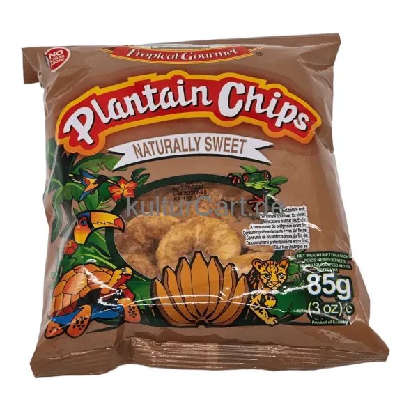 Tropical gourmet plantain chips naturally sweet (85g) - image 1 | OMOWEST AFRO INTERCONTINENTAL SHOP | KulturCart