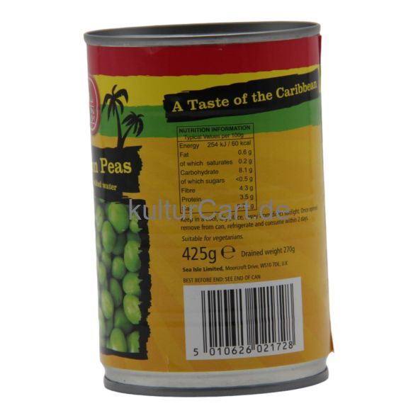 Sea Isle Green Pigeon Peas in Salted Water (425g) - image 3 | Afro Family Shop | KulturCart