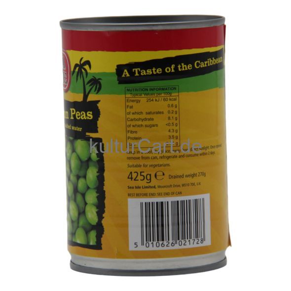 Sea Isle Green Pigeon Peas in Salted Water (425g) - image 4 | Afro Family Shop | KulturCart