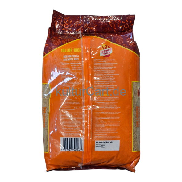 Island Sun Jollof Rice Golden Sella Basmati Rice (5kg) - image 5 | Malaika afro international Markt | KulturCart