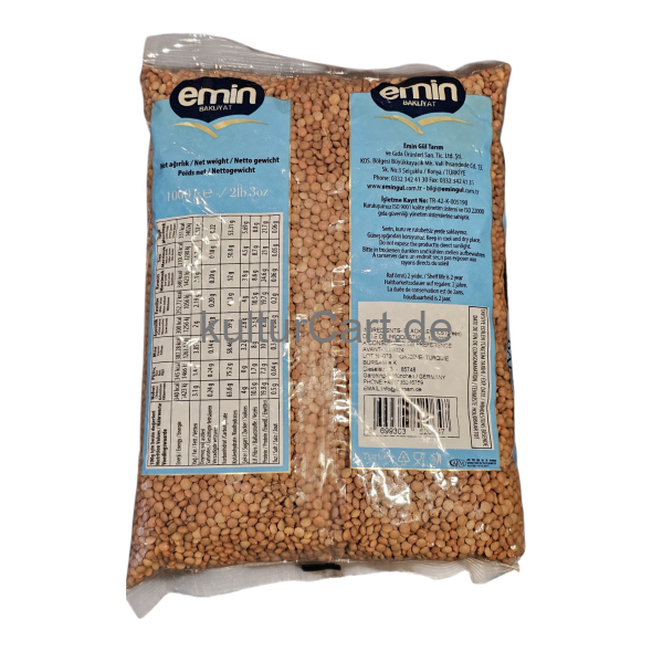 Emin Bakliyat Kara Mercimek (1000g) - image 2 | Malaika afro international Markt