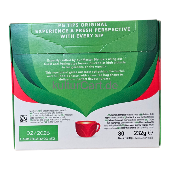 PG Tips BlackTea Bags (80pcs) 232g - image 4 | Malaika afro international Markt | KulturCart