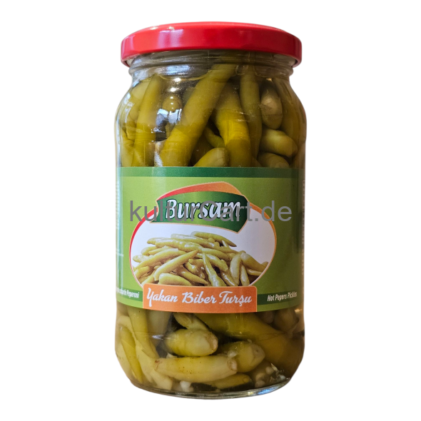 Bursam Yakan Biber Tursu | Eingelegte scharfe Peperoni | Hot Pepers Pickles (340g) - image 2 | Malaika afro international Markt | KulturCart