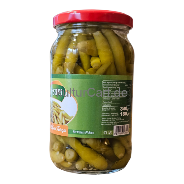 Bursam Yakan Biber Tursu | Eingelegte scharfe Peperoni | Hot Pepers Pickles (340g) - image 3 | Malaika afro international Markt | KulturCart