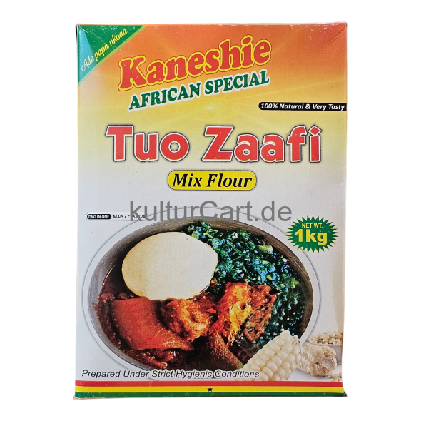 Kaneshie African Special Tuo Zaafi Mix Flour / two-in-one / maize & cassava (1kg) - image 6 | Malaika afro international Markt
