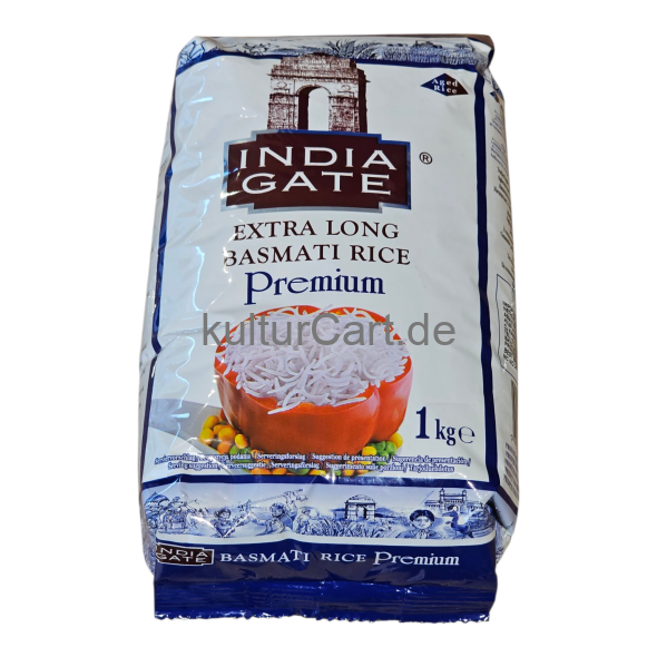India Gate Extra Long Basmati Rice Premium (1kg) - image 6 | Malaika afro international Markt | KulturCart