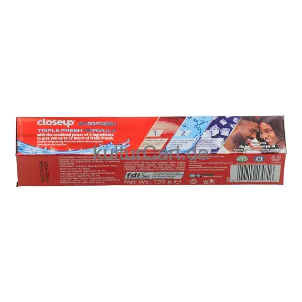 Closeup Toothpaste Everfresh Triple Fresh Formula (130g) - image 5 | OMOWEST AFRO INTERCONTINENTAL SHOP | KulturCart