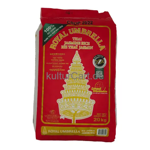 Royal umbrella thai jasmine rice (20kg) - image 1 | OMOWEST AFRO INTERCONTINENTAL SHOP | KulturCart