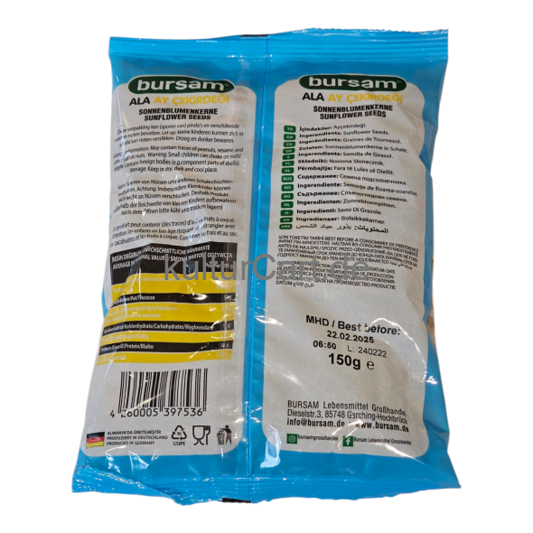 Bursam Ala Ay Cekirdegi SunFlower Seeds Unsalted (160g) - image 4 | Malaika afro international Markt | KulturCart