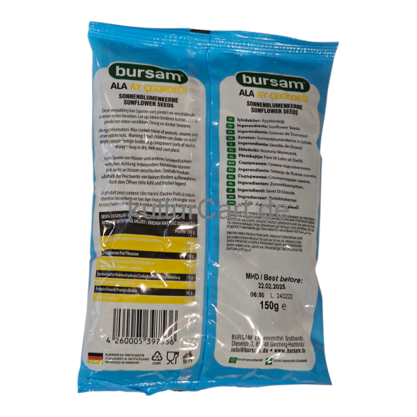 Bursam Ala Ay Cekirdegi SunFlower Seeds Unsalted (160g) - image 5 | Malaika afro international Markt | KulturCart